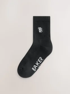 Baker by Ted Baker Lot de 2 chaussettes pour garçons à logo brodé