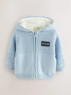 Baker by Ted Baker Veste en maille bleue