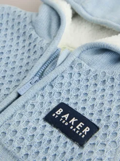 Baker by Ted Baker Veste en maille bleue
