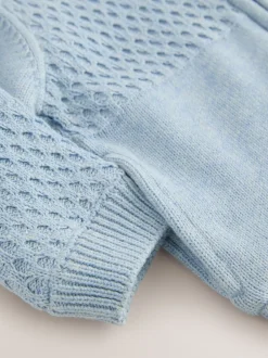 Baker by Ted Baker Veste en maille bleue