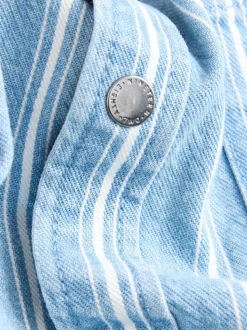 Bande bleue - Chemise en Denim à Manches longues (3mois-7ans)