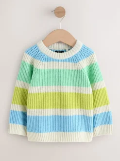 Bande lumineuse - Pull Col rond en maille chenille (3mois-7ans)