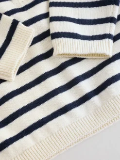 Bande marine - Ensemble haut et pantalon en maille bébé (0mois-2ans)