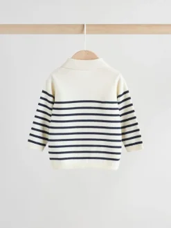 Bande marine - Ensemble haut et pantalon en maille bébé (0mois-2ans)