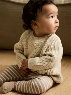 Bande neutre - Ensemble pull et legging en maille bébé (0 mois-2 ans)