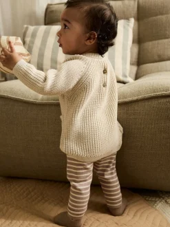Bande neutre - Ensemble pull et legging en maille bébé (0 mois-2 ans)