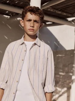 Bande neutre - Manches longues Lin Mix Relax! Chemises de nuit (3-16yrs)