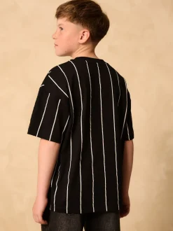 Bande noire/blanche - T-shirt graphique Manches courtes Relaxed Fit (3-16yrs)