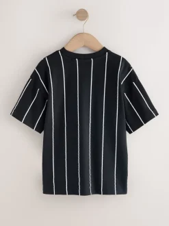 Bande noire/blanche - T-shirt graphique Manches courtes Relaxed Fit (3-16yrs)