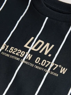 Bande noire/blanche - T-shirt graphique Manches courtes Relaxed Fit (3-16yrs)