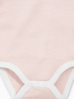 Bande rose - Body MORI à encolure enveloppe à manches longues