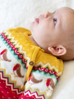 Barboteuse Frugi de Noël en maille