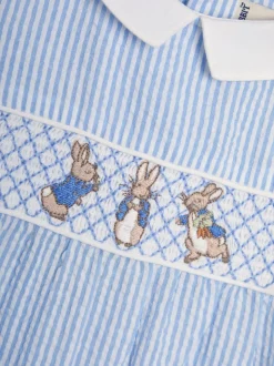 Barboteuse Jojo Maman Bébé brodée à smocks 100% coton