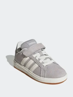 Baskets adidas Grand Court 00s en daim à lacets élastiques pour enfant