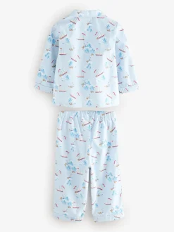 Bateau Cath Kidston bleu/blanc - Ensemble pyjama à bouton unique 100% coton