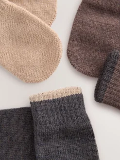 Beige/Marron - Lot de 3 paires de Gants Magic Mitaines (3mois -6ans)