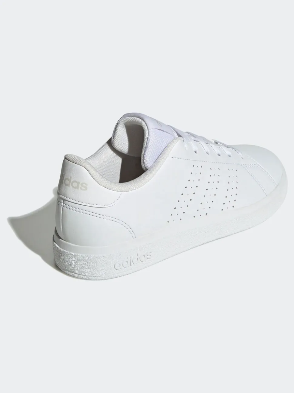 Blanc - adidas Advantage Base 2.0 Baskets Dentelle Junior