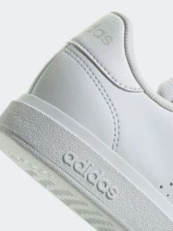 Blanc - adidas Advantage Base 2.0 Baskets Dentelle Junior