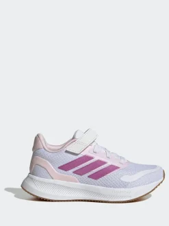 Blanc - adidas Baskets de course Runfalcon 5 à lacets élastiques pour enfant