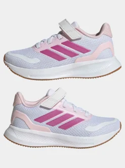 Blanc - adidas Baskets de course Runfalcon 5 à lacets élastiques pour enfant