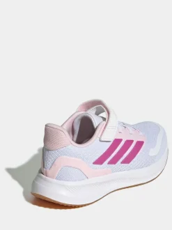 Blanc - adidas Baskets de course Runfalcon 5 à lacets élastiques pour enfant