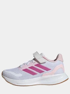 Blanc - adidas Baskets de course Runfalcon 5 à lacets élastiques pour enfant