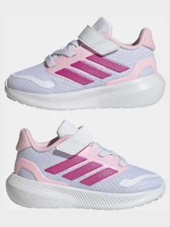 Blanc - adidas Baskets Runfalcon 5 Easy On bébé à velcro