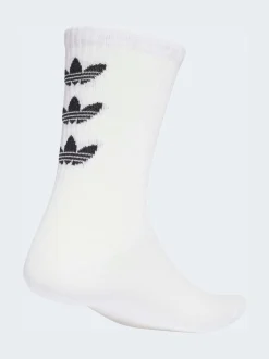 Blanc - adidas originals Paquet de chaussettes de doublure Trefoil 3