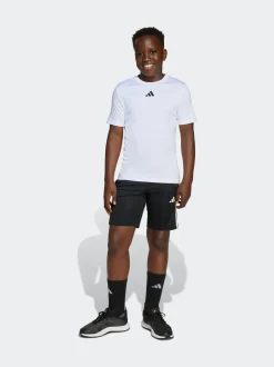 Blanc - adidas Train Essentials Ensemble T-shirt et short à 3rayures pour enfant