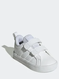 Blanc - adidas VS Pace 2.0 Baskets bébé à crochets et boucles