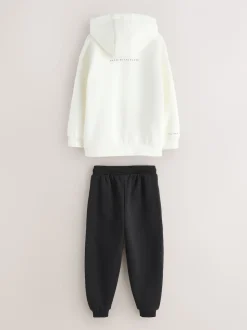 Blanc - Baker by Ted Baker ensemble sweat à capuche et jogging graphique oversize