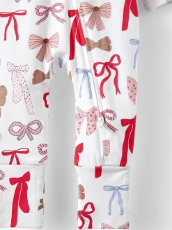 Blanc - Barboteuse zippée en coton à manches longues