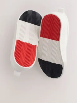 Blanc - Baskets à deux lanières à fermeture tactile