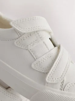 Blanc - Baskets à deux lanières à fermeture tactile