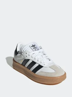 Blanc - Baskets adidas Originals Samba XLG en dentelle junior