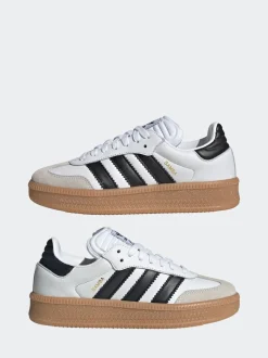 Blanc - Baskets adidas Originals Samba XLG en dentelle junior
