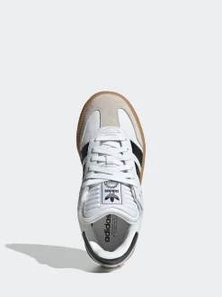 Blanc - Baskets adidas Originals Samba XLG en dentelle junior