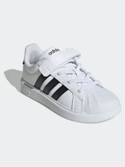 Blanc - Baskets adidas Street Talk à Dentelle élastique pour enfant