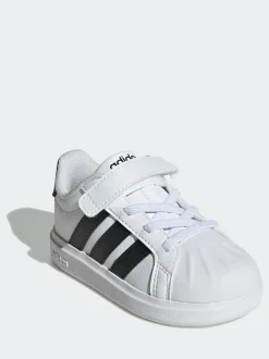 Blanc - Baskets adidas Street Talk à Dentelle élastique pour Bébé