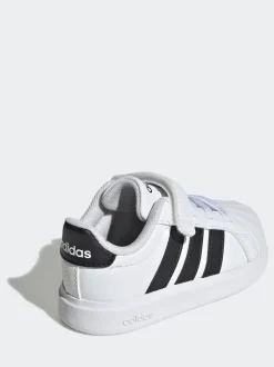 Blanc - Baskets adidas Street Talk à Dentelle élastique pour Bébé