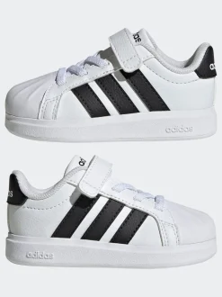 Blanc - Baskets adidas Street Talk à Dentelle élastique pour Bébé