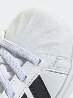 Blanc - Baskets adidas Street Talk à Dentelle élastique pour Bébé