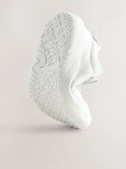 Blanc - Baskets Barefoot en cuir à fermeture par contact