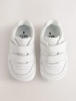 Blanc - Baskets Barefoot en cuir à fermeture par contact