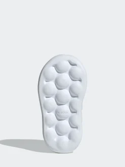 Blanc - Baskets bébé adidas Advantage à crochets et boucles