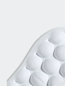 Blanc - Baskets bébé adidas Advantage à crochets et boucles