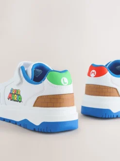 Blanc - Baskets Mario à lacets élastiques