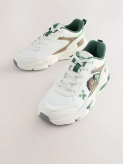 Blanc - Baskets Minecraft à lacets élastiques