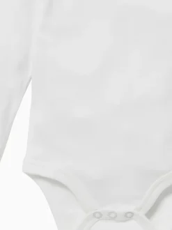 Blanc - Body MORI à encolure enveloppe à manches longues