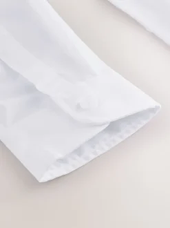 Blanc - Chemise d’école extra longue coupe classique (10-17ans)